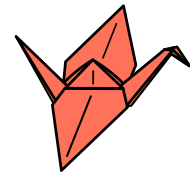 a clipart of the traditional origami crane