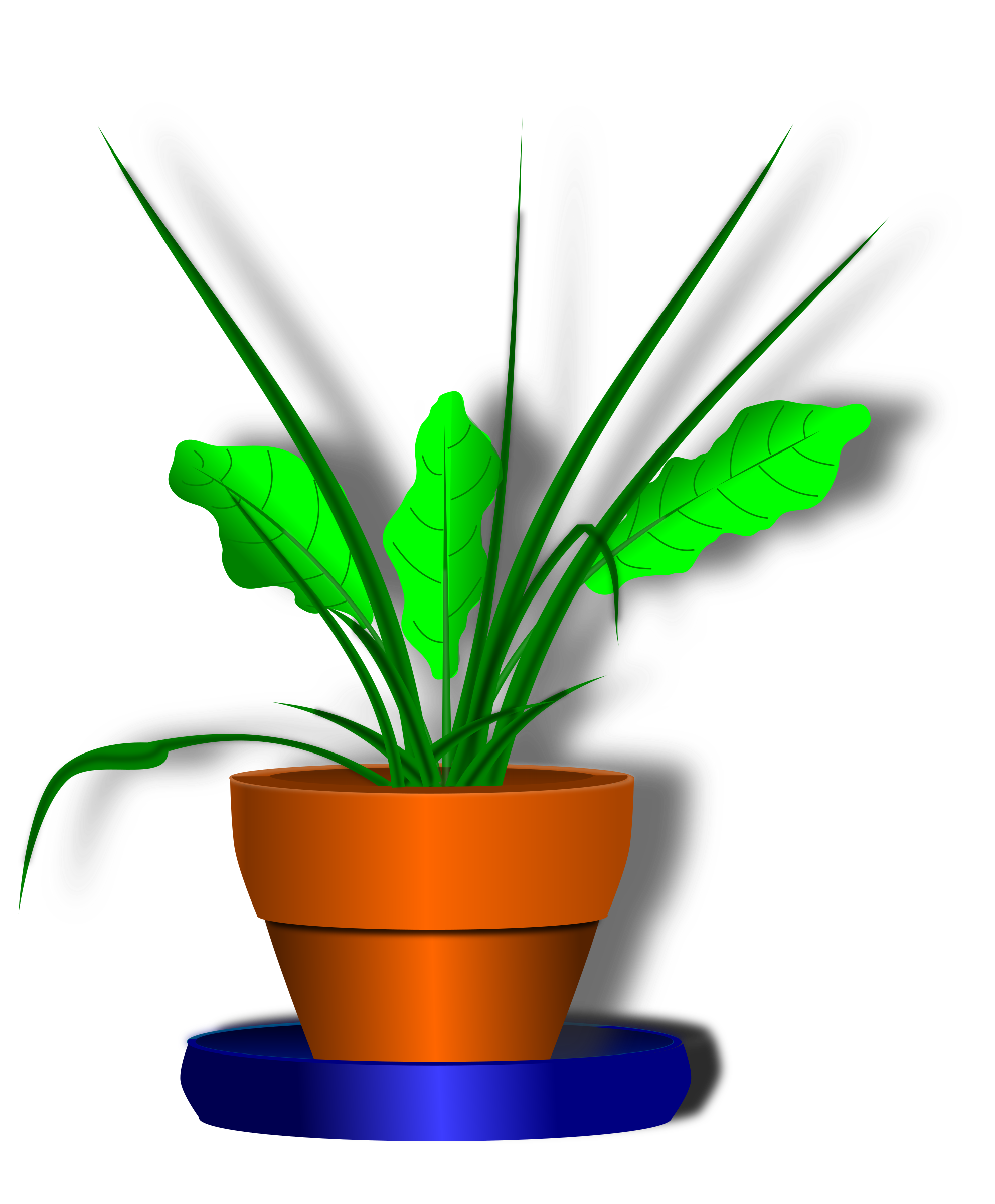 Clipart - flower and flowerpot