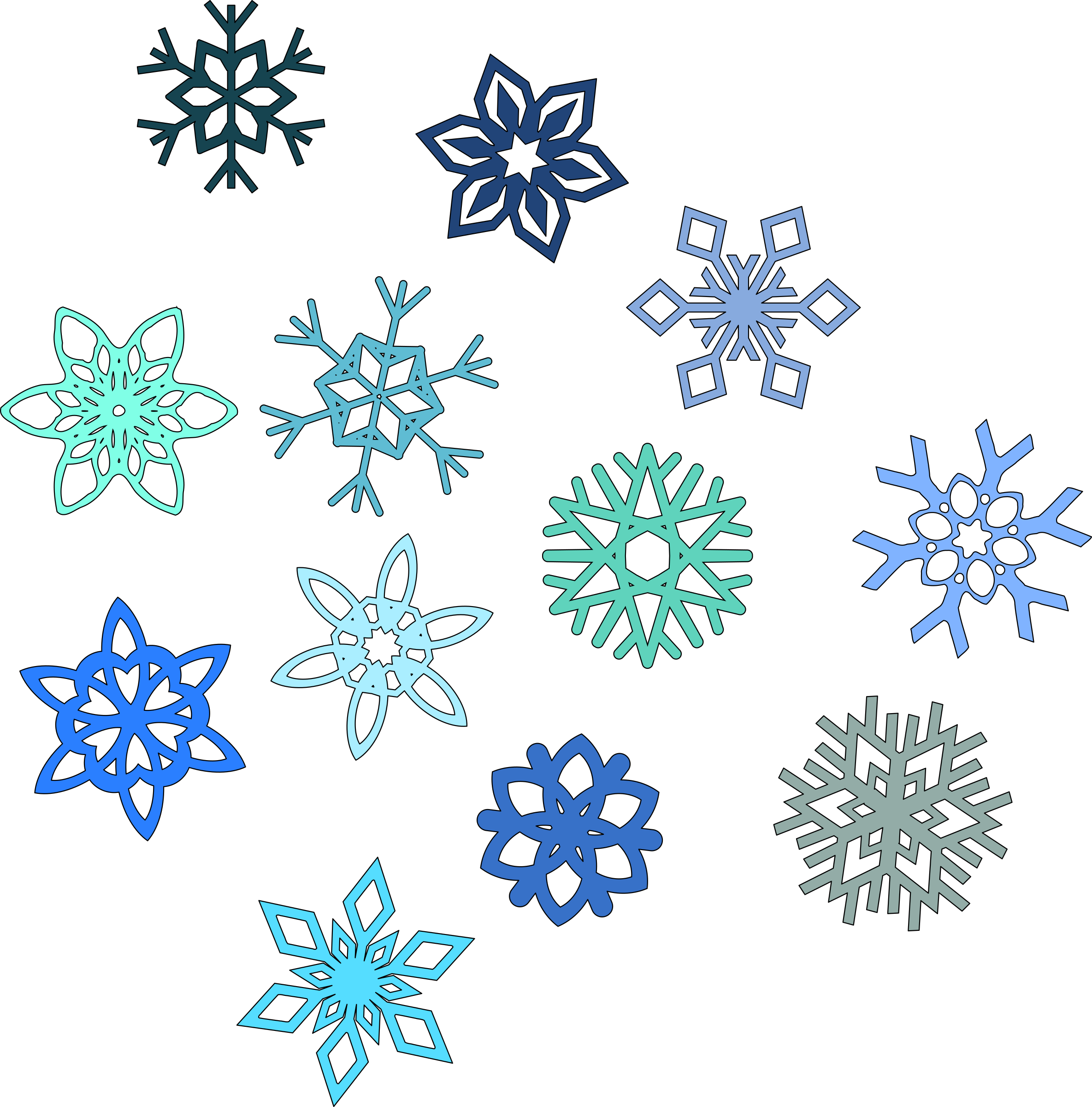 snowflake clipart transparent background - photo #19