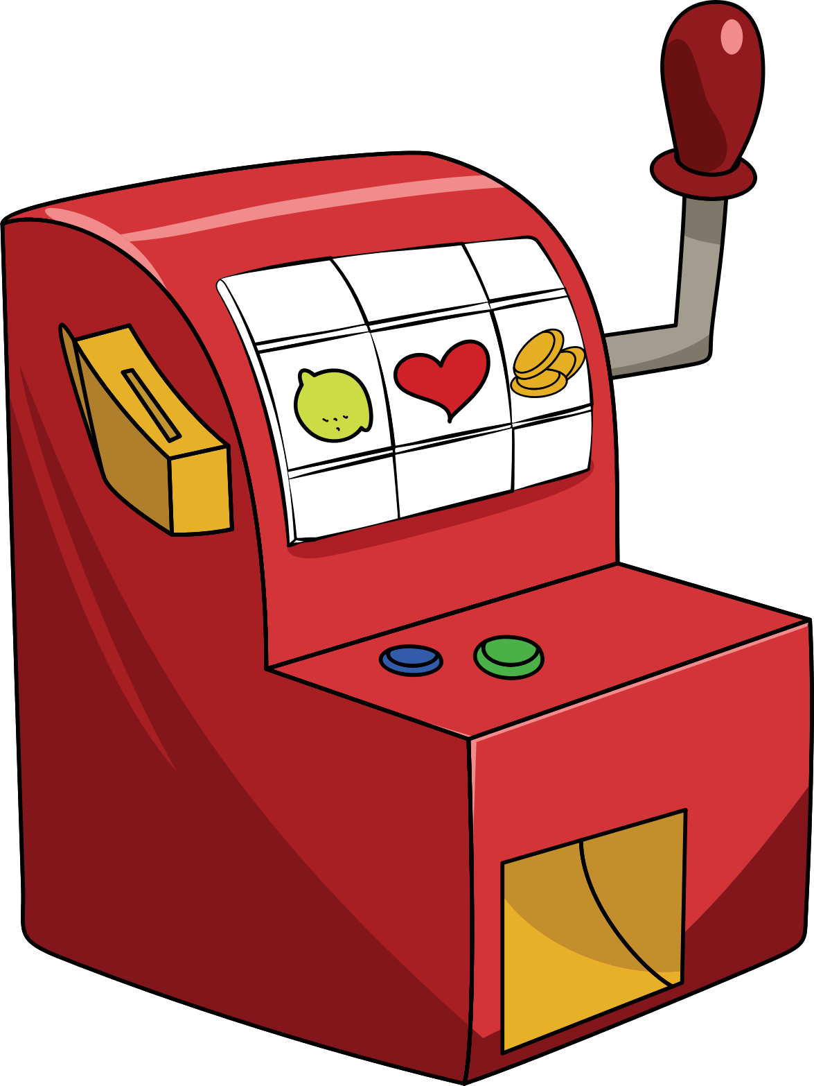 Clipart - Little red slot machine