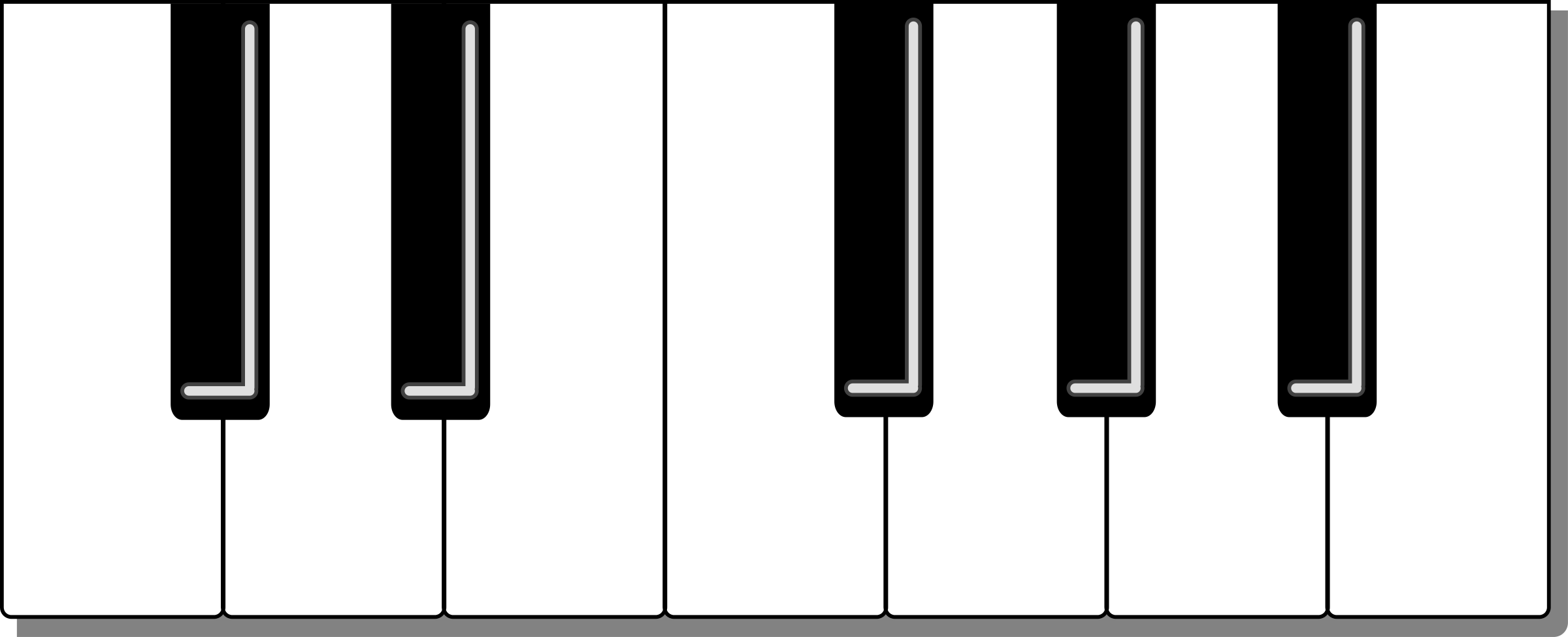 clipart piano keyboard keys - photo #14