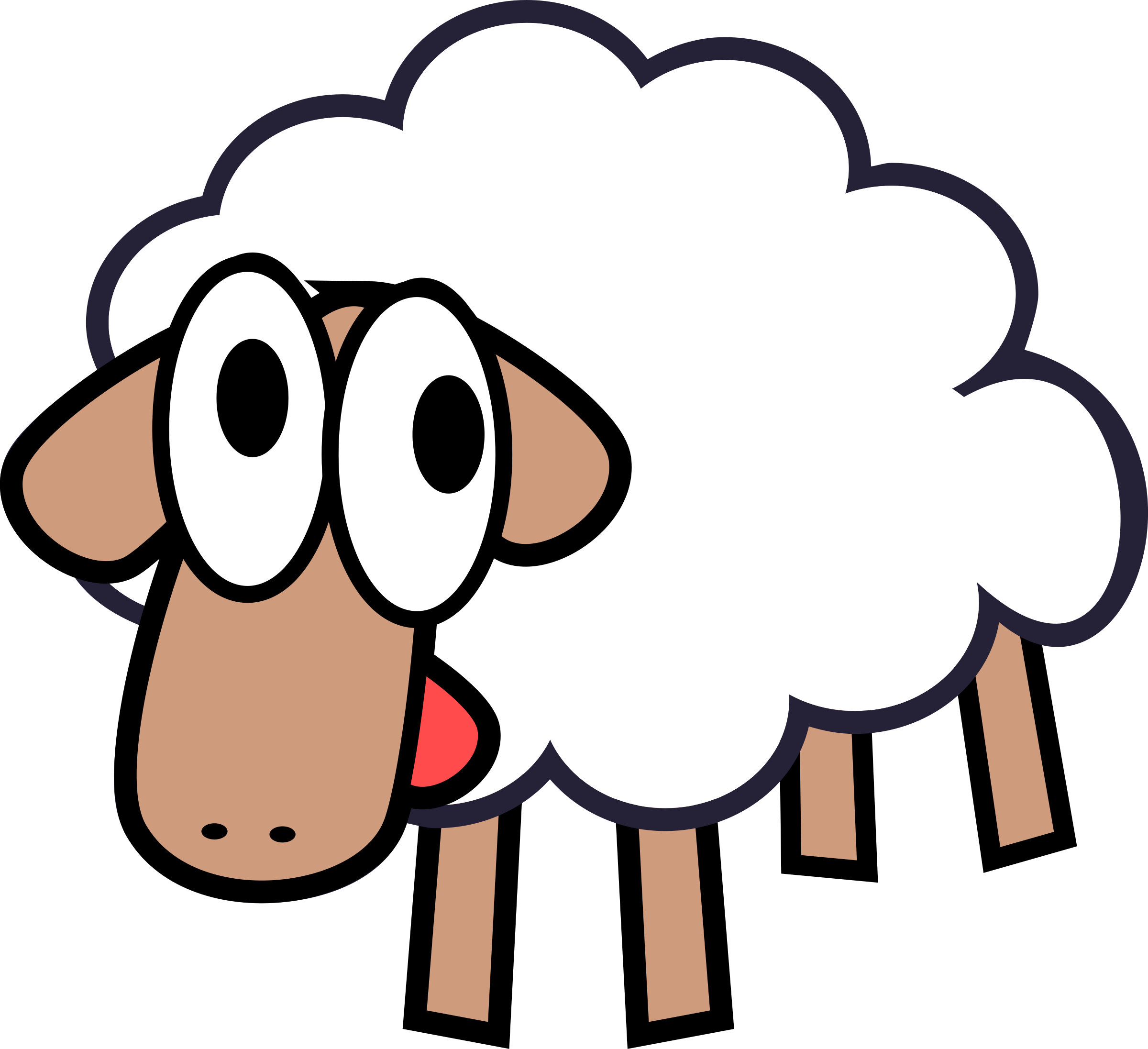 free clip art cartoon sheep - photo #5
