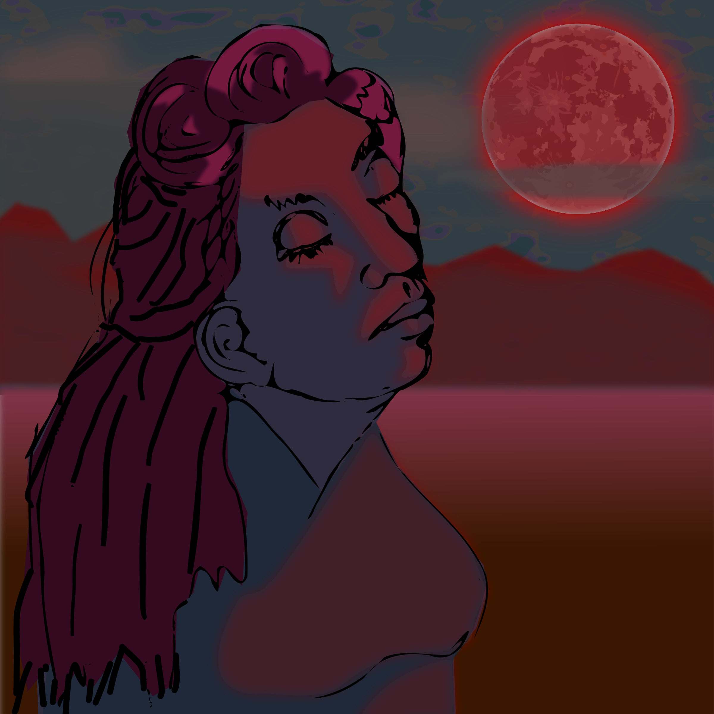 Clipart - Blood Moon