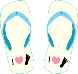 Thong light yellow and blue with