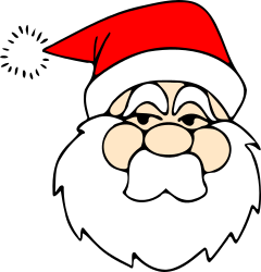 Santa line art by zeimusu - sourced from
http://www.christmas-graphics.com/
“These images have either been submitted to this website or collected from various public domain sources. All are believed to be free of copyright”