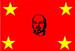Communist Party by Burkland - Proposed flag of the ruling, but not only legal, party of the Marxist People's Republic of Burkland.