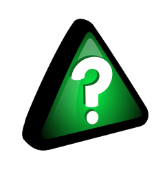 Green - Query Icon by ryanlerch - an icon using the triangle shape in the icons by molumen, but using a question mark instead of a exclamation mark.