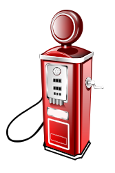 Petrol pump by roshellin - Surtidor de gasolina antiguo.
