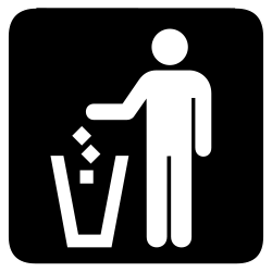 aiga litter disposal bg by Anonymous - Set of international airport symbols. Source: http://www.aiga.org/content.cfm/symbol-signs Converted to SVG by Jean-Victor Balin.