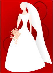 Bride by kattekrab - stylised bride for use in wedding or marriage stationary.