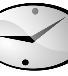 clock by shokunin - simple cartoon clock with ten past nine on the clock