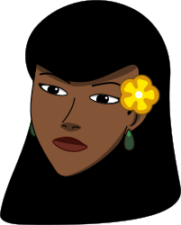 Woman head with flower by laobc - A woman head with a flower.
