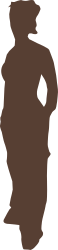 girl standing by shokunin - Separated entry of my collection-set of silhouettes. Check my other clip art.