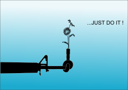 Just Do It ! by Chrisdesign - Here is my first remix / Clipart / wallpaper with one message ! I`ve started a Humanity Wallpaper Contest in the german Inkscape forum. Now i share this. Peace