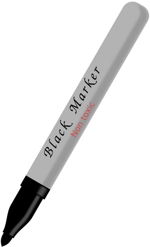 Black marker. Marcador negro.