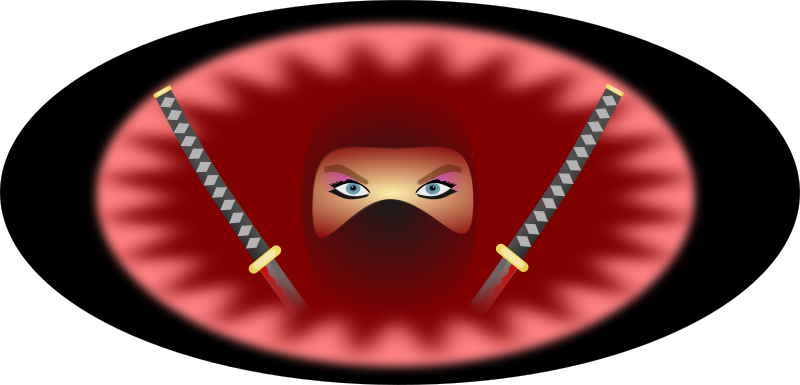 ninja woman in red