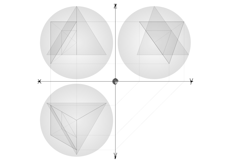 13 construction geodesic spheres recursive from tetrhahedron