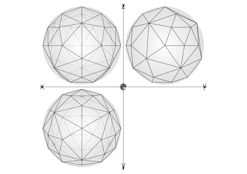 42 construction geodesic spheres recursive from tetrhahedron