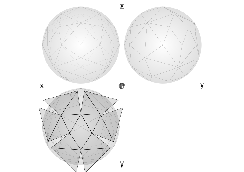 46 1/4 net geodesic sphere
