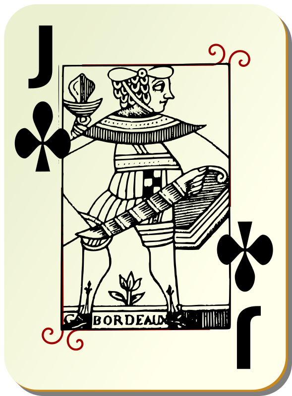 Guyenne deck: Jack of clubs