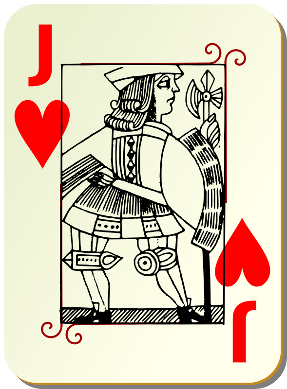 Guyenne deck: Jack of hearts