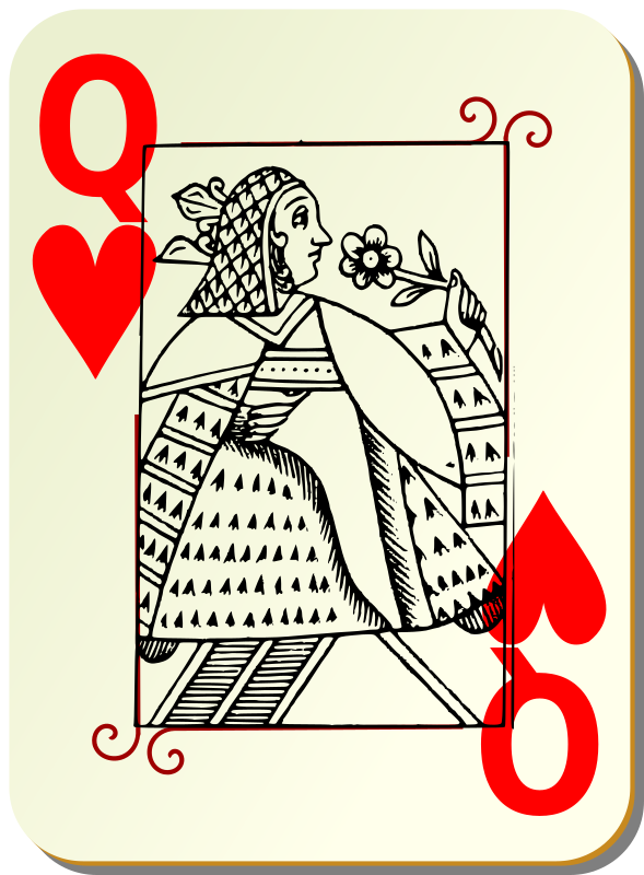 Guyenne deck: Queen of hearts