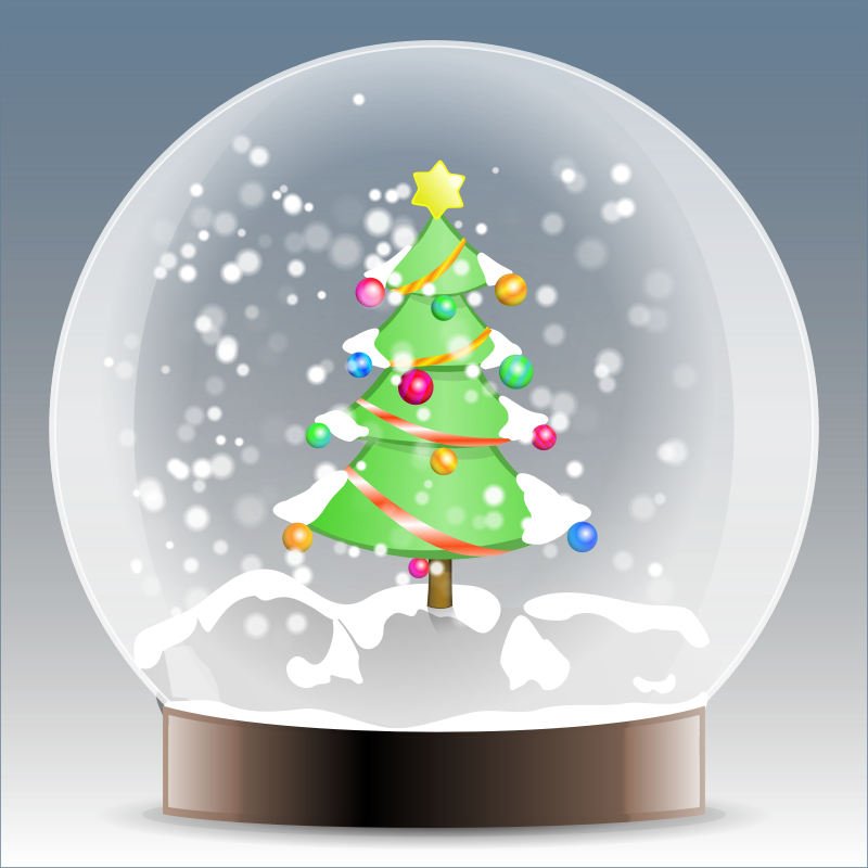 Christmas tree snow globe