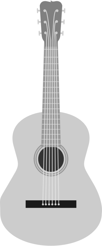 Grayscale acoustic guitar