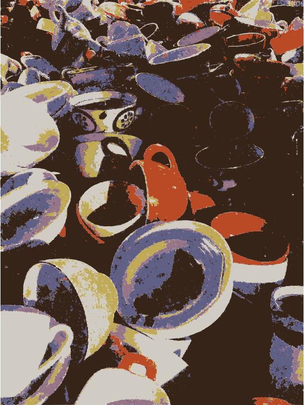 A pile of cups