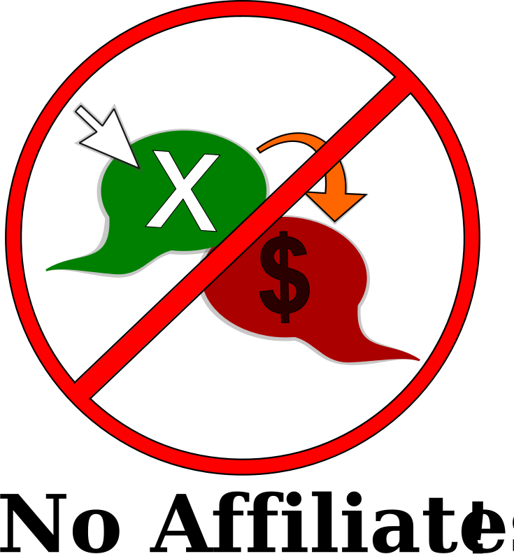 Anti advertising/affiliate logo sign