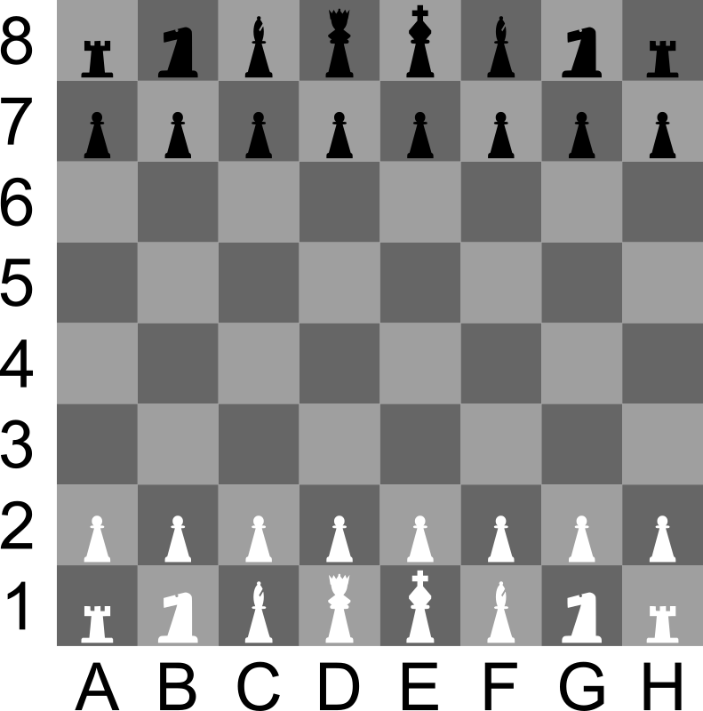 2D Chess set - Chessboard