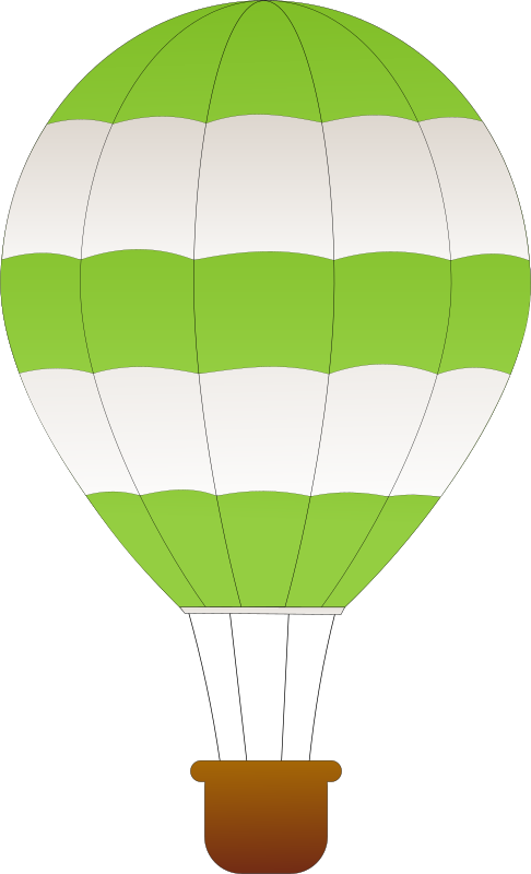 Horizontal Striped Hot Air Balloons 2