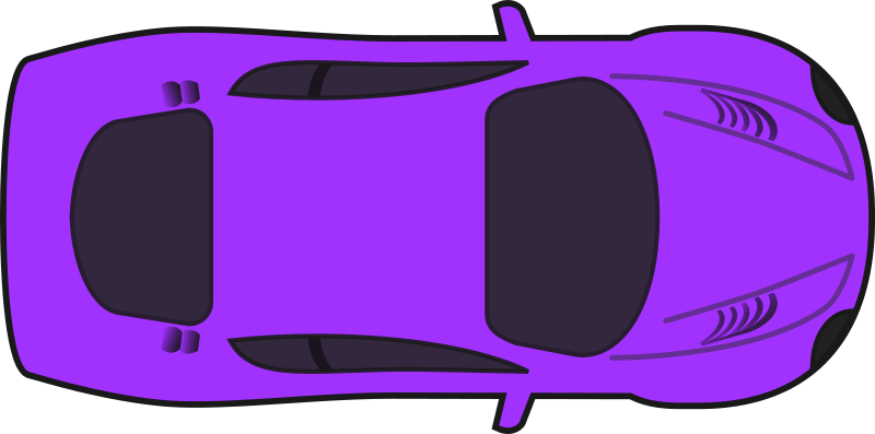 Purple Racing Car (Top View)