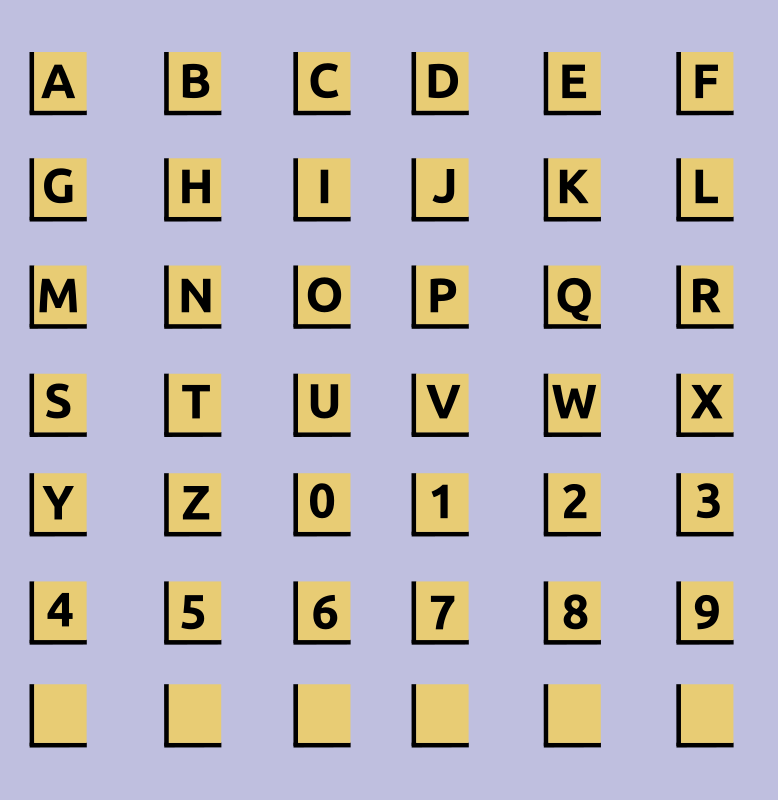 Alphanumeric Tiles