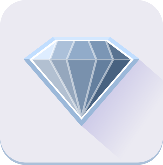 Single Blue Diamond Icon