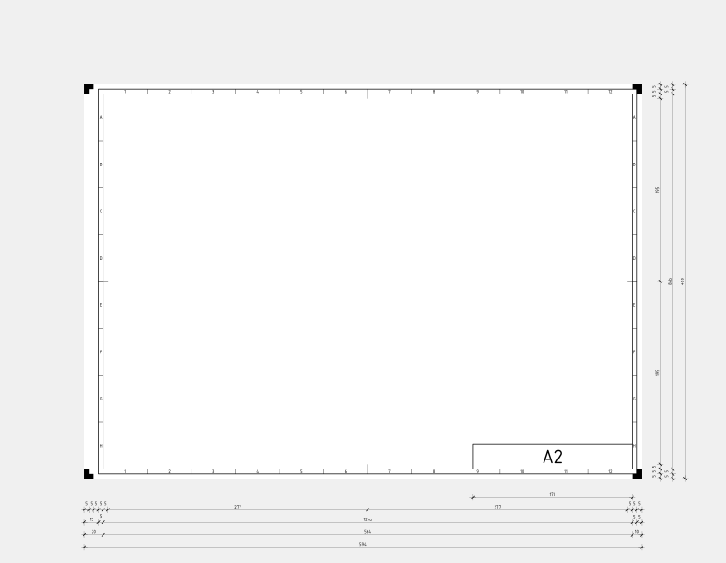 DIN A2 technical drawing format