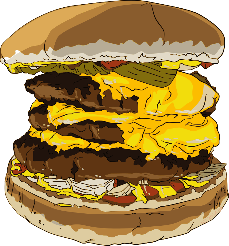 Fast Food Triple Cheeseburger