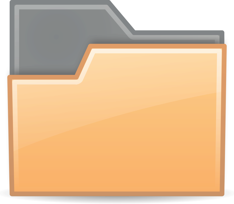 folder orange semitransparent