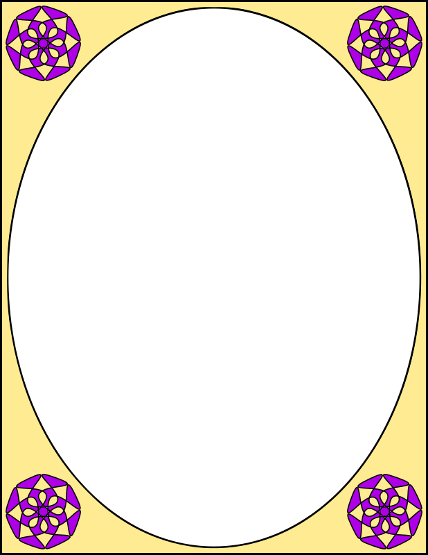 Oval frame colour