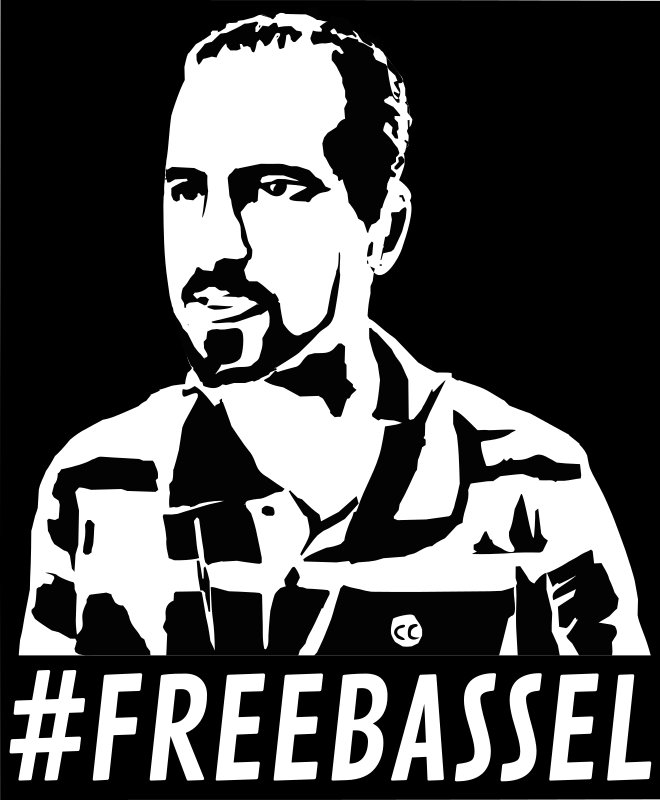 Freebassel black and white poster