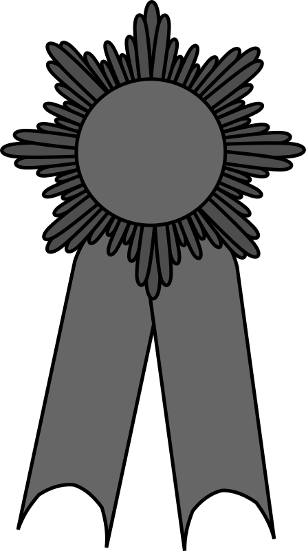 prize ribbon gray