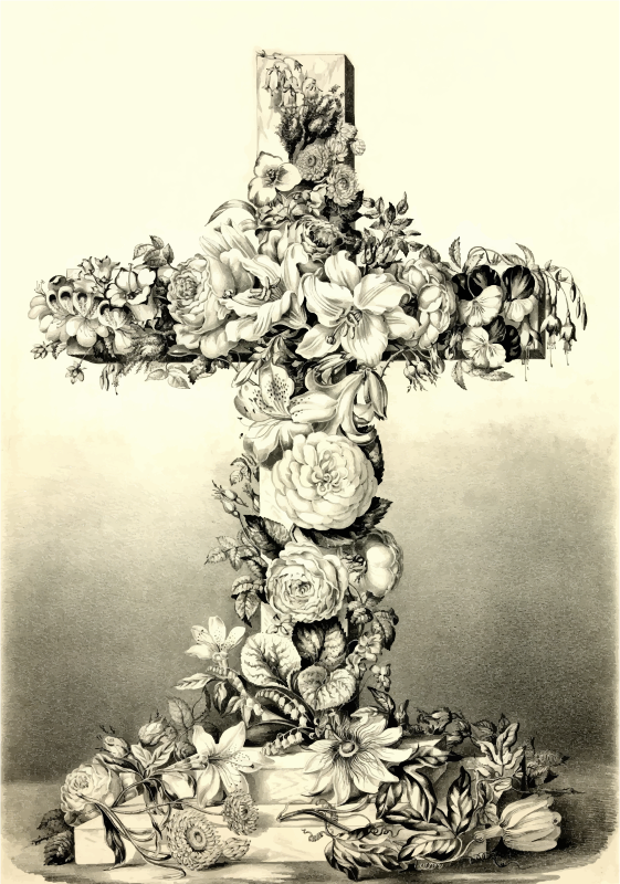 Floral Easter Cross