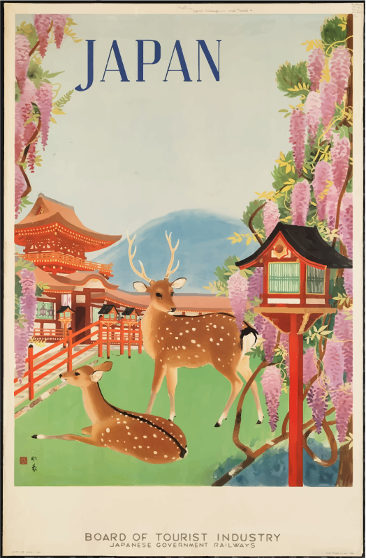 Vintage Travel Poster 1930s Japan