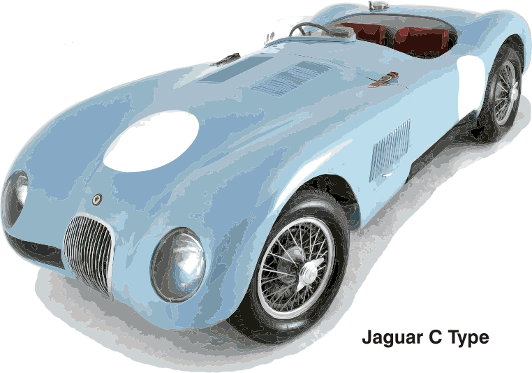 Jaguar C Type, year 1951