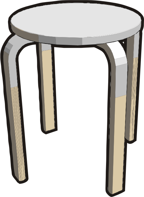 Ikea stuff - Frosta stool, half gray