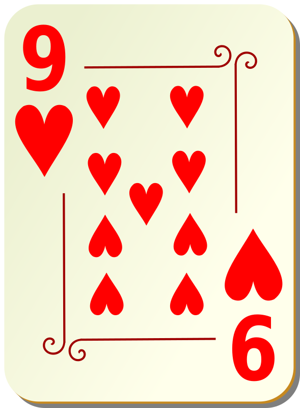 Ornamental deck: 9 of hearts