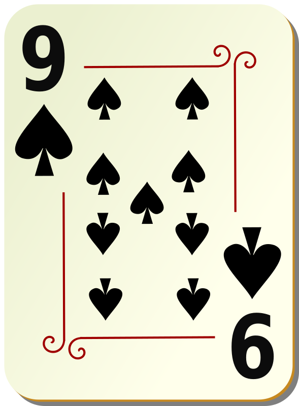 Ornamental deck: 9 of spades