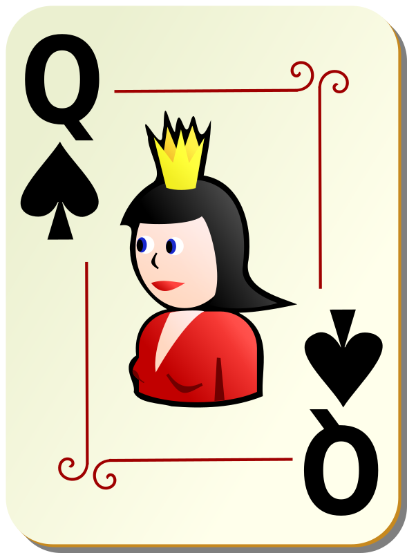 Ornamental deck: Queen of spades