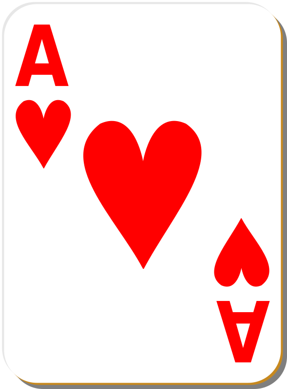 White deck: Ace of hearts