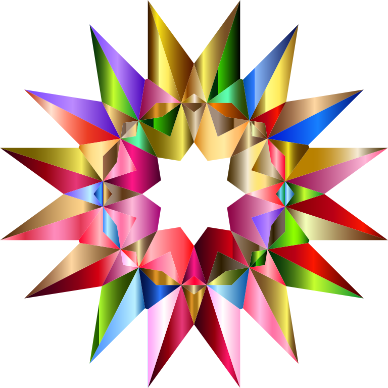 Colorful Geometric Star 5